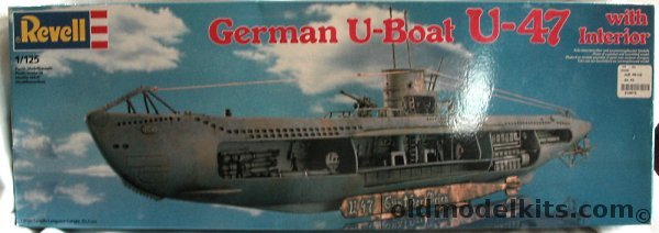 Revell 1/125 German U-Boat U-47 (Type VII B) - Submarine With Cutaway Full Interior, 05060 plastic model kit